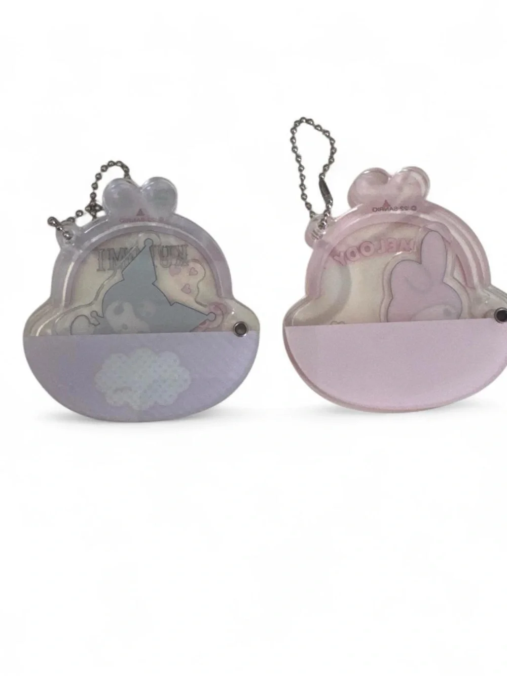 Sanrio Kuromi & My Melody Acrylic Keychain - Pink & Purple